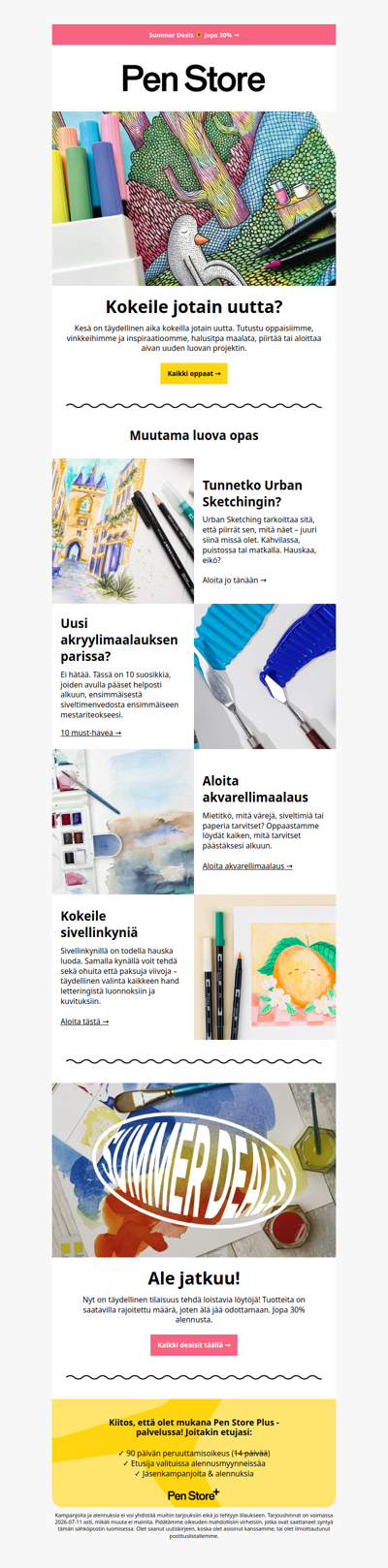 Uusi harrastus? Meiltä löydät inspiraatiota 💙