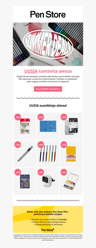 HURRAA 🎊 Aleen on lisätty uusia tuotteita!