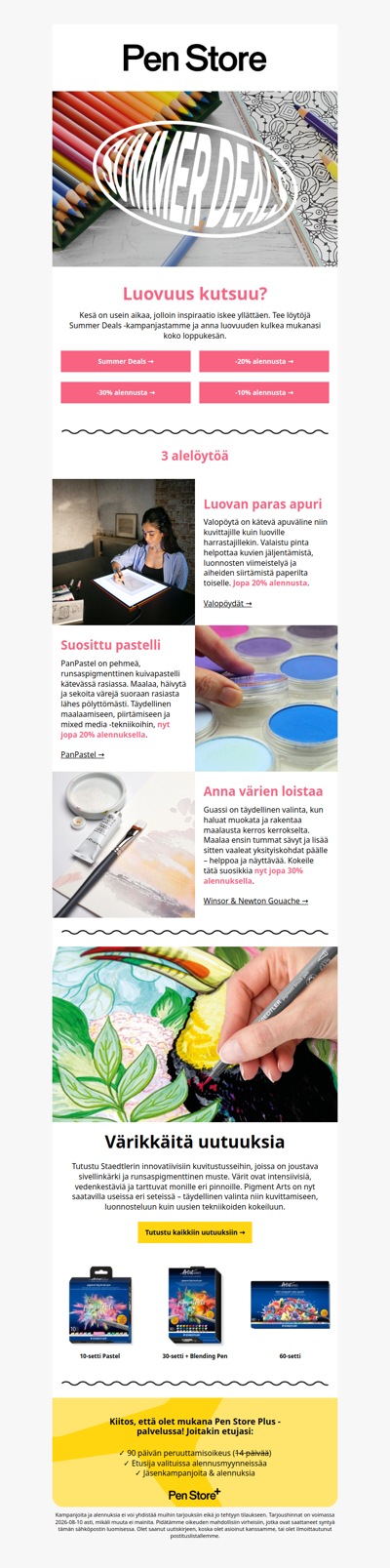 Kolme alelöytöä 🌺
