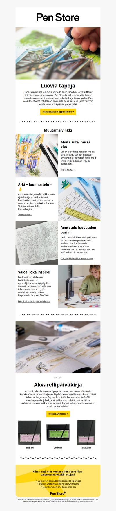 Vinkkejä luovuuteen 💛