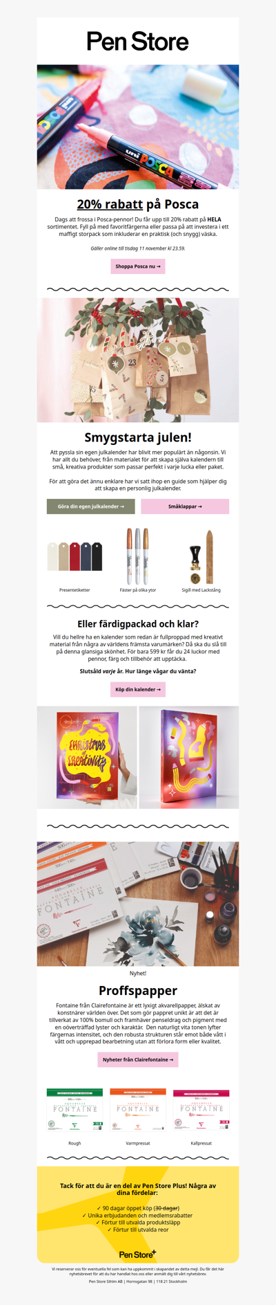 20% på ALLT från Posca 💥