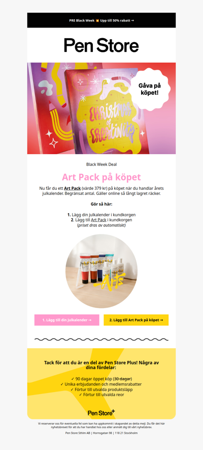Art Pack på köpet ⚡ Black Week Deal