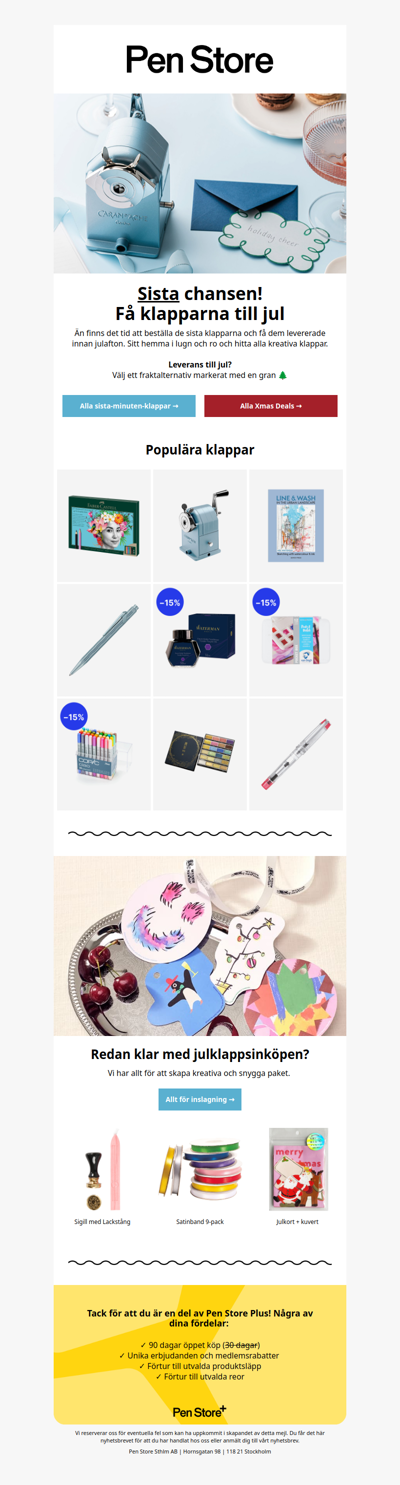 SISTA chansen 🎁 Leverans till jul