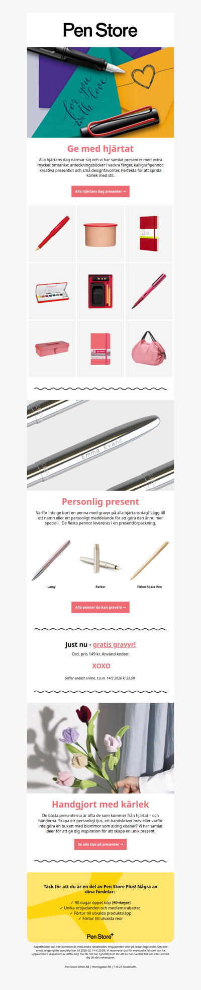 Just nu! Gratis gravyr till alla hjärtans dag 💛