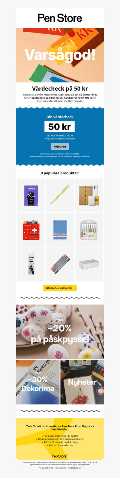 Varsågod! Din värdecheck är aktiv 🌟 Exklusivt till dig som medlem