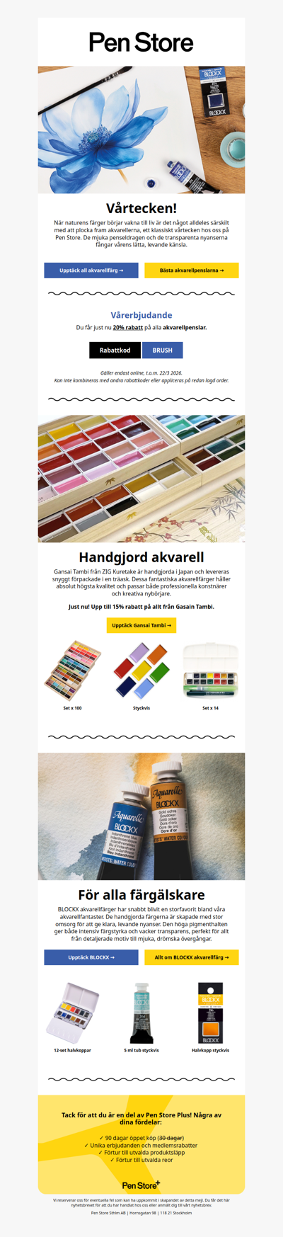 Vårtecken 🌱 20% rabatt på alla akvarellpenslar