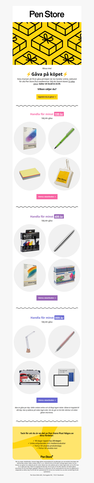 Missa inte gåva på köpet 💛 Begränsat antal