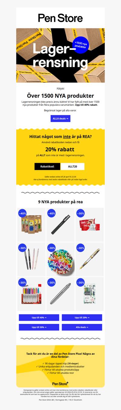 +1500 NYA produkter i lagerrensningen 💥