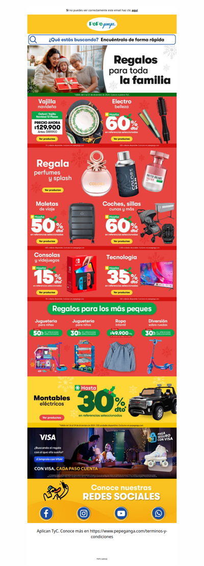 🎄 Regalos navideños para todos  ¡y con hasta 60% de descuento! 🎁