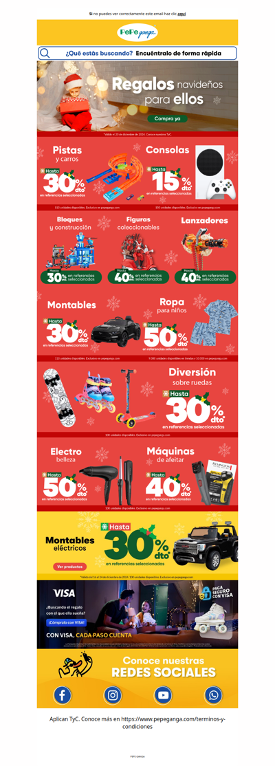 ¡Últimos días para sorprenderlos con grandes descuentos! 🎅