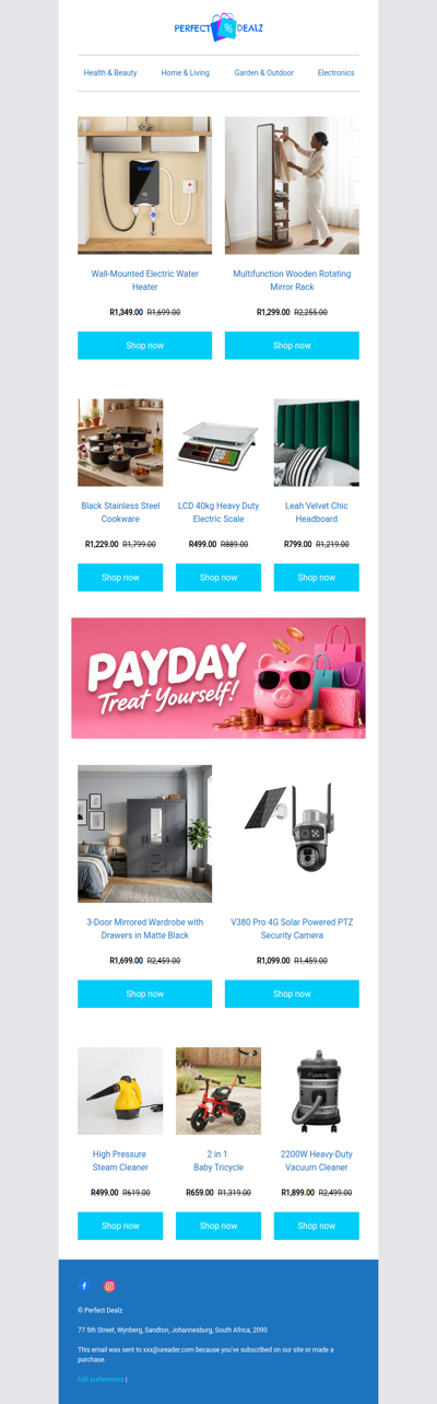 Payday shopping spree awaits you! 🛍️