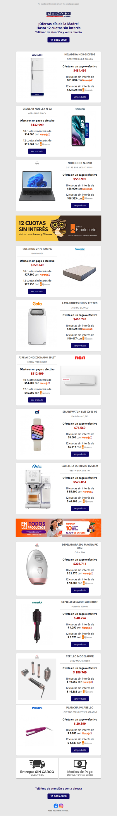 ¡Ofertas día de la Madre!