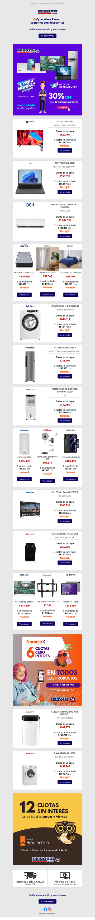 🕒 ¡CyberWeek Perozzi! Últimos días para aprovechar