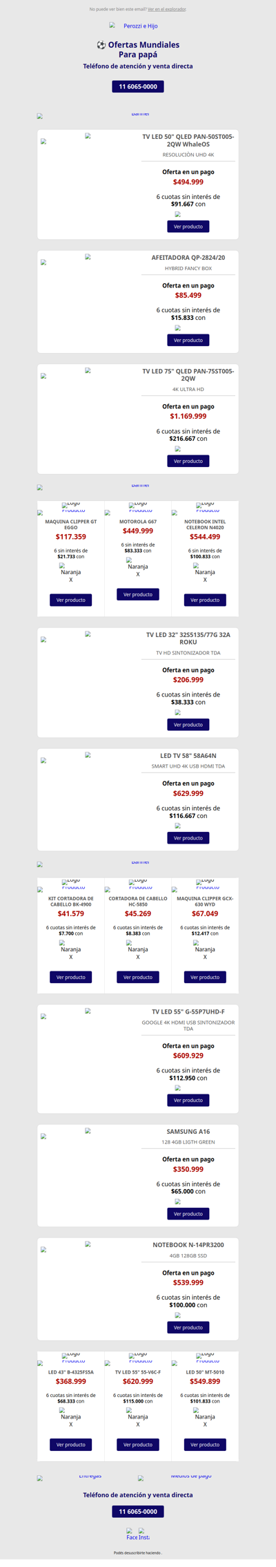 ⚽ Ofertas Mundiales Para papá