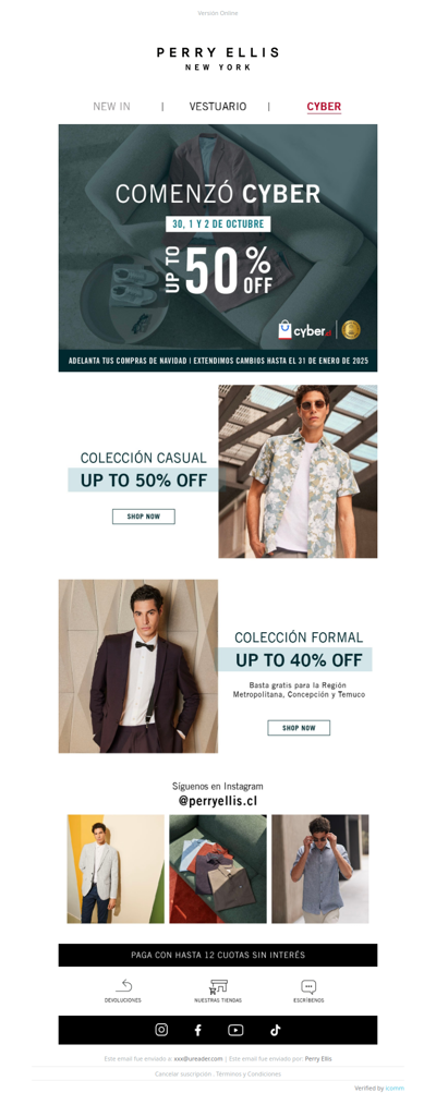 Arrancó el Cyber | Colección casual UP TO 50% OFF