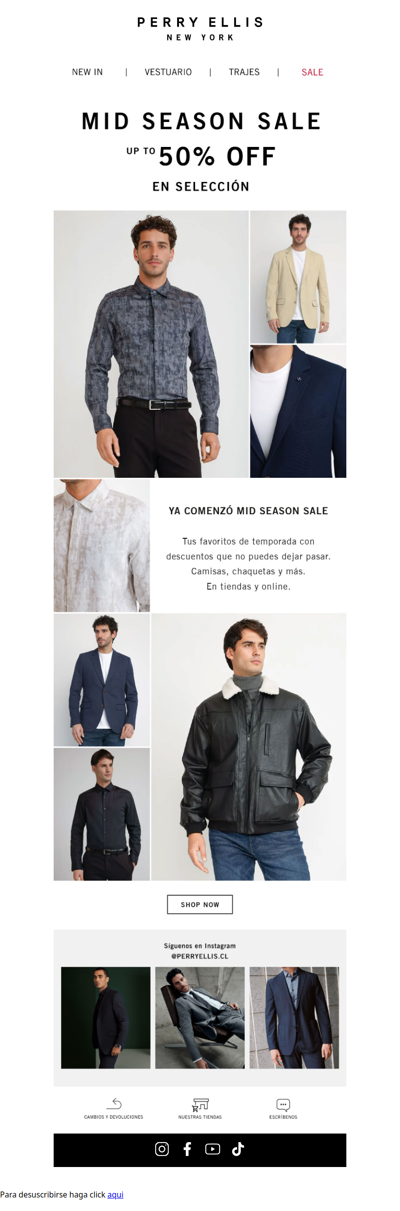 Ya comenzó Mid Season Sale. Up to 50% OFF