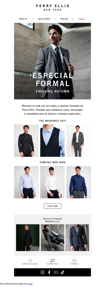 Renueva tu look formal. Trajes y camisas