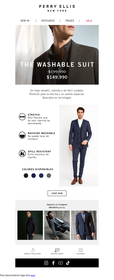 Traje The Washable Suit $149.990