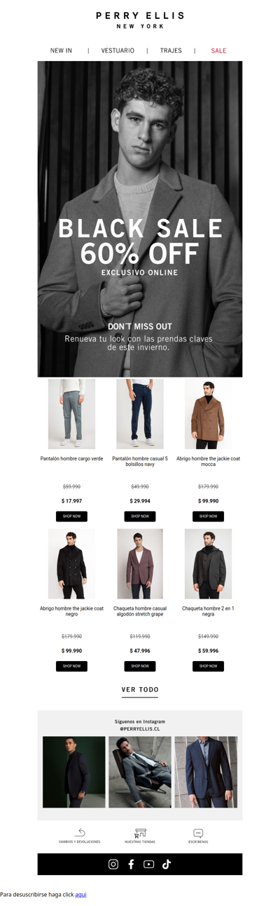 It's now | BLACK SALE hasta 60% dcto