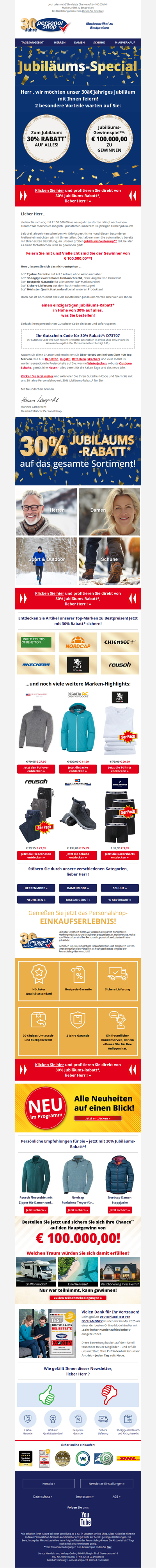 ❗️ Lieber Herr , Sie haben Ihren 30% Willkommens-Bonus noch nicht eingelöst!