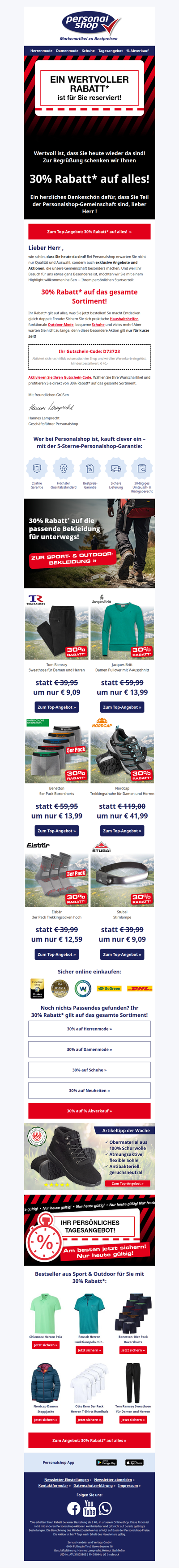 Herzlich willkommen bei Personalshop!