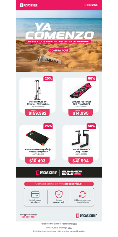 ☀️ ¡Ya empezó el Summer Sale! Hasta 60% OFF en Home Gym