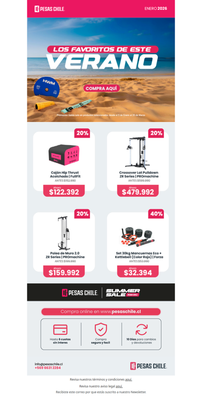 ☀️ ¡Summer Sale! Hasta 60% OFF en Home Gym