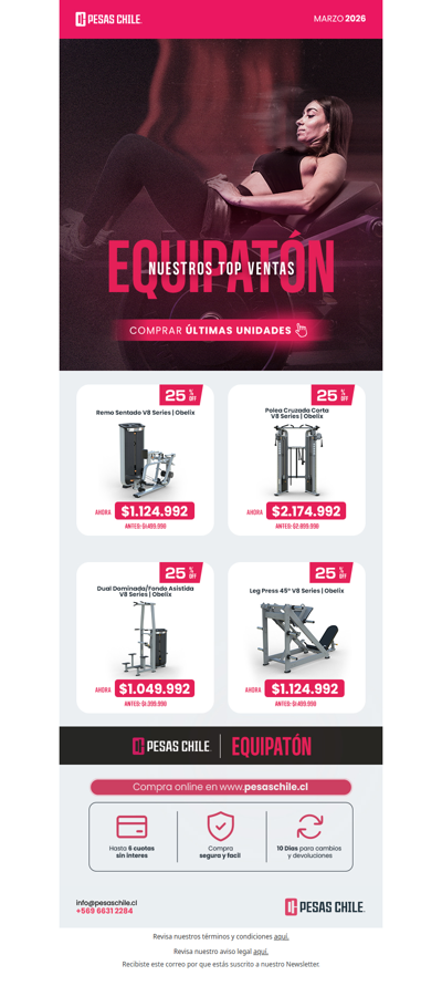 💪🏼EQUIPATÓN CON HASTA UN 30% OFF💪🏼