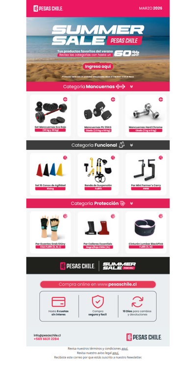 ¡Revisa los descuentos por categoría!☀️ 💪🏼