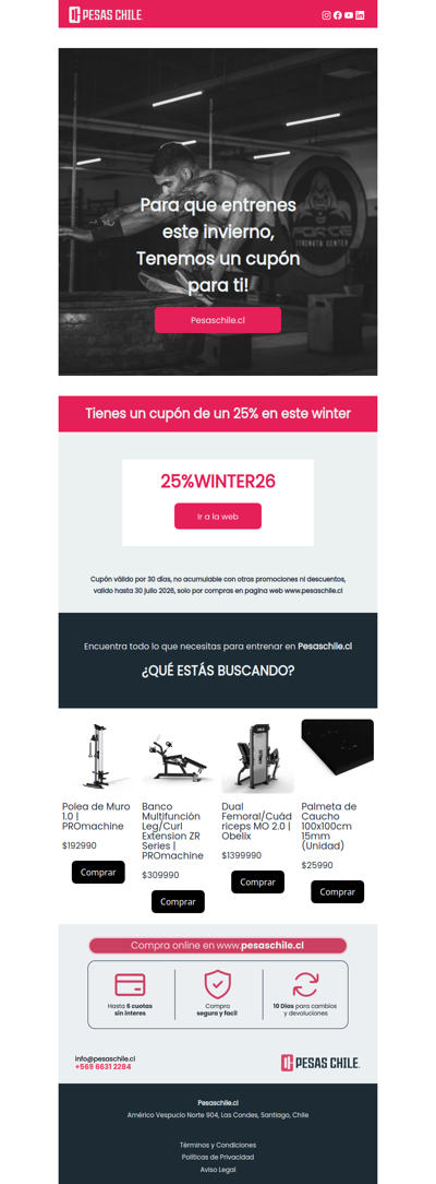 Cupón 25% Winter sale!