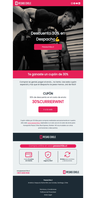 30% Descuento en tu despacho!