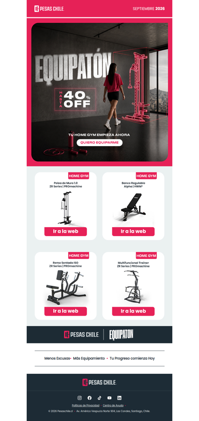 ¡Equipa tu Home Gym al mejor precio!