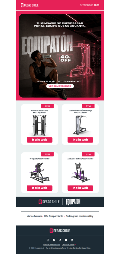 ¡Equipa tu gimnasio al mejor precio!