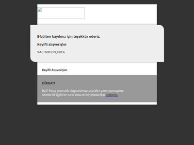 E-Bülten Aboneliği Tamamlandı | PHAKSESUAR
