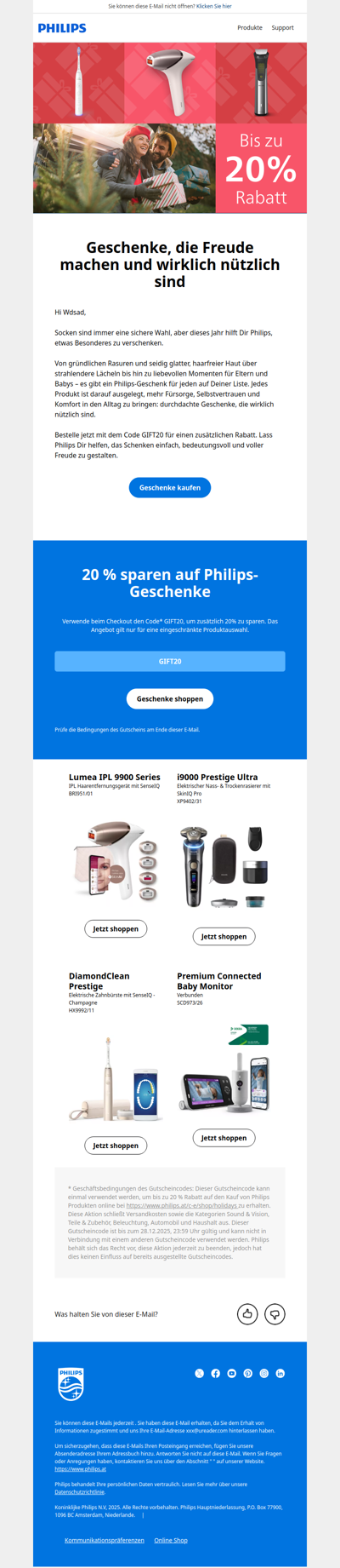 Socken sind schön. Ein Geschenk von Philips ist besser 🎁