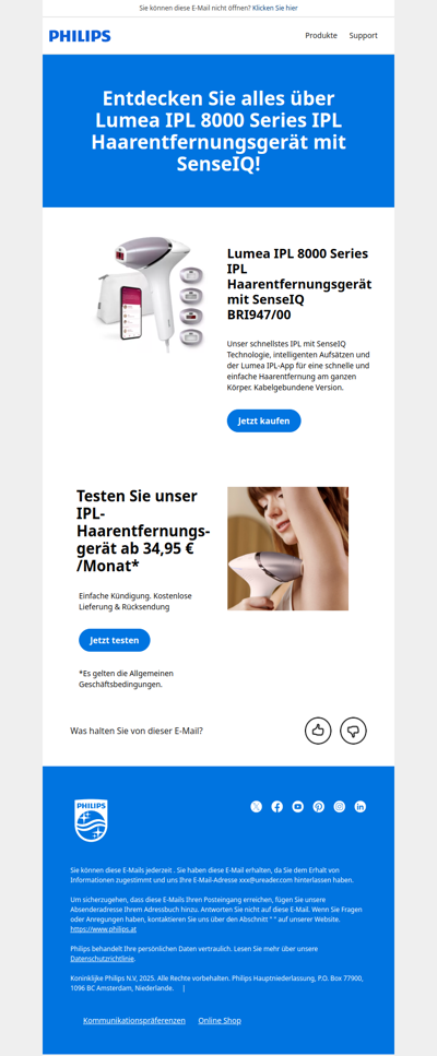 Alles über Lumea IPL 8000 Series IPL Haarentfernungsgerät mit SenseIQ entdecken