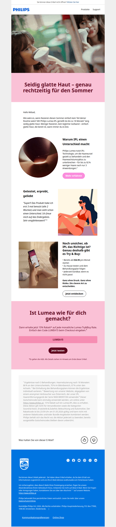 Weniger Rasieren, mehr Sommer!🌞