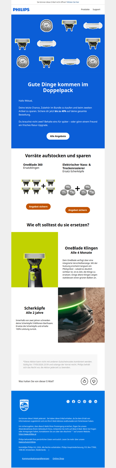 ⏰ Letzte Chance für ein frisches Rasurerlebnis (und zum Sparen!)