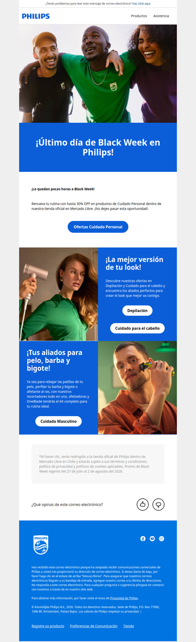 📉¡ÚLTIMAS HORAS HASTA 30% OFF en todo Cuidado Personal Philips!