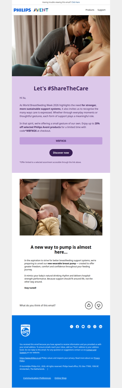 ShareTheCare: Up to 20% off Philips Avent products