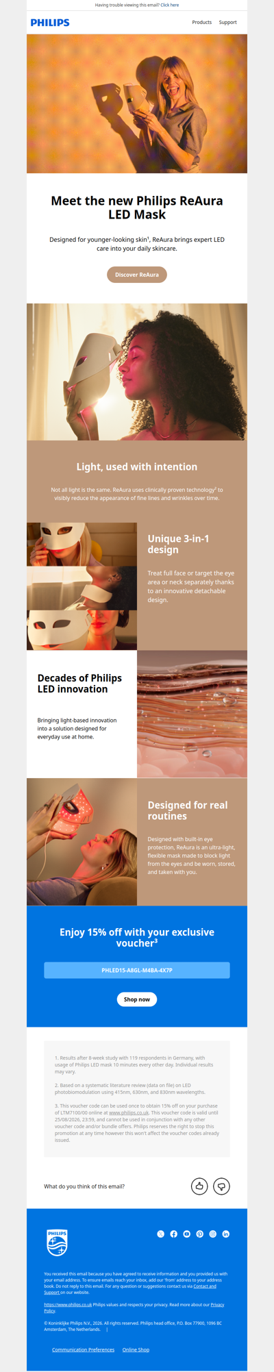 Meet the Philips ReAura LED Mask