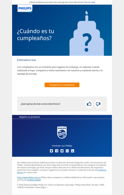 Nos gustaría sorprenderte con un regalo, pero ¿cuándo?