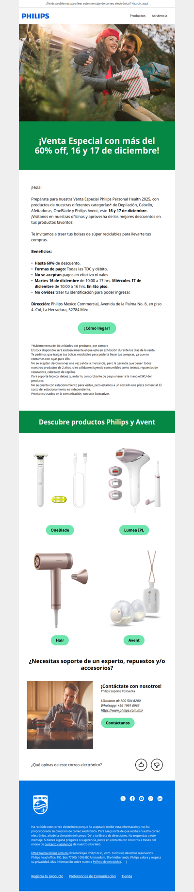 Muy pronto es la Venta Especial Philips 2025 – 16 y 17 de dic.