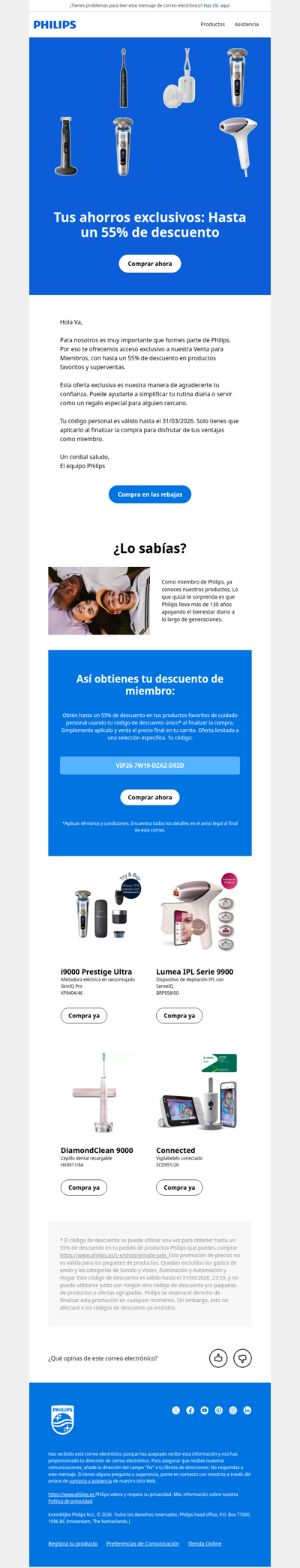 💙 Un agradecimiento especial: Hasta un 55% de descuento