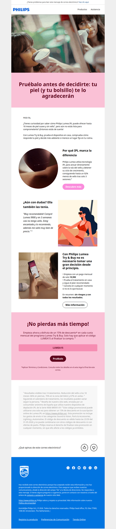 Dale un descanso a la cuchilla y disfruta de un 15% de descuento⏱️