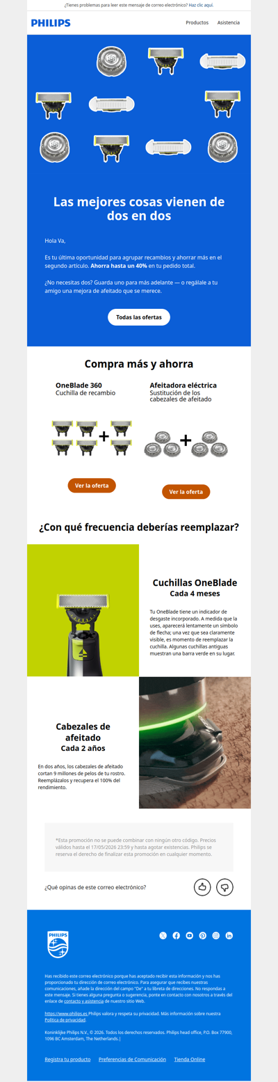 ⏰ Última oportunidad para renovar tu afeitado (¡y ahorrar!)