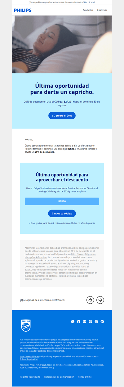 Quedan 3 días para usar tu código B2R20