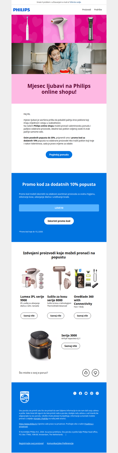Mjesec ljubavi na Philips online shopu!