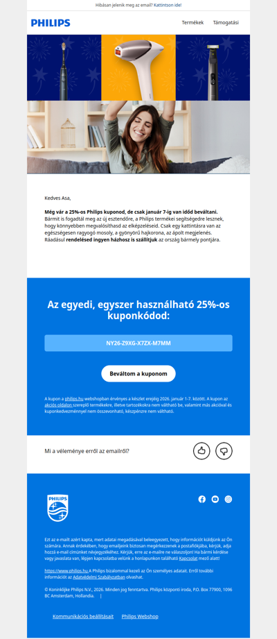 🕒 Ne felejtsd el a 25%-os Philips kuponod!