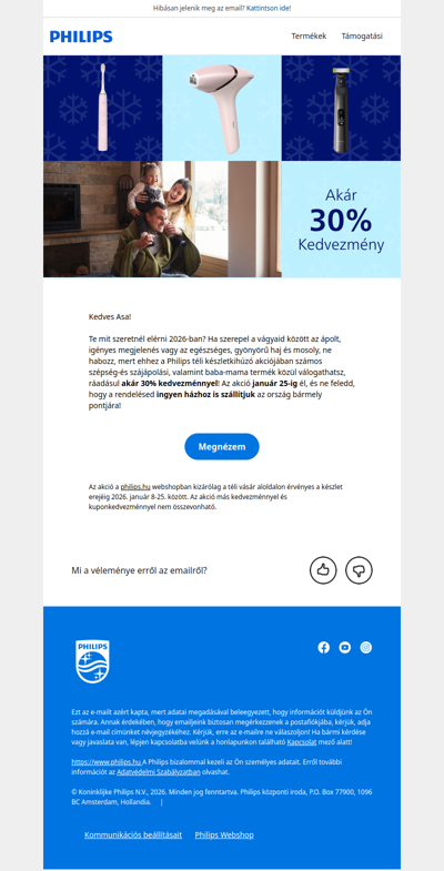 ❄️Téli készletkihúzó vásár a Philips webáruházban!